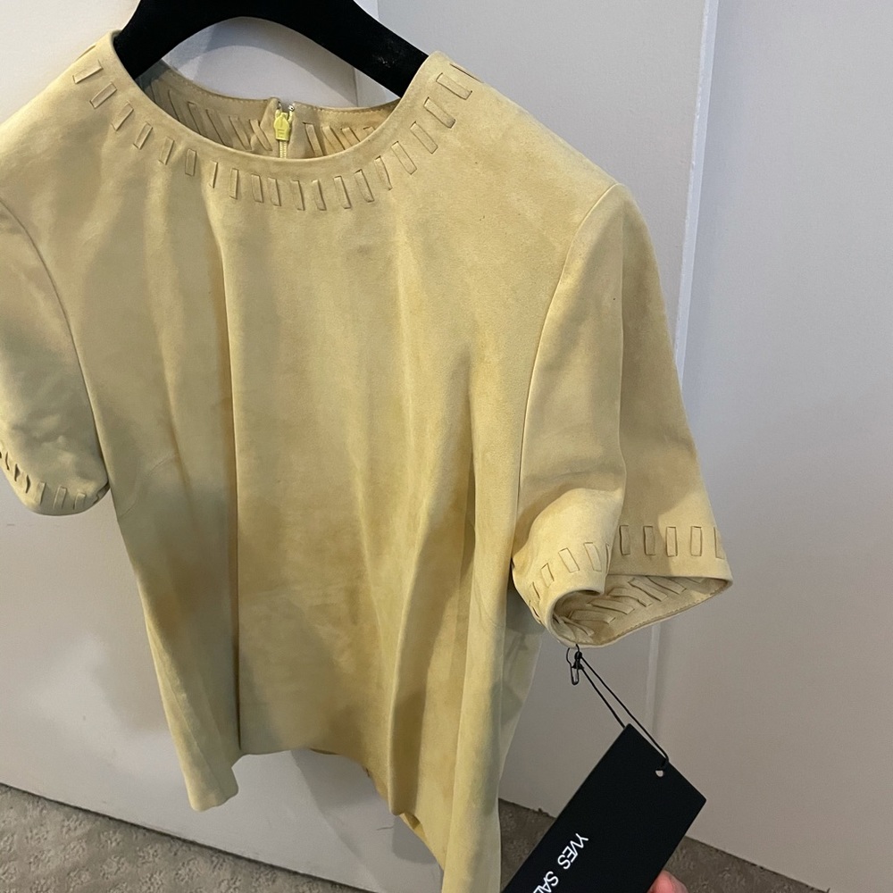 3 suede yves salomon short sleep tops.